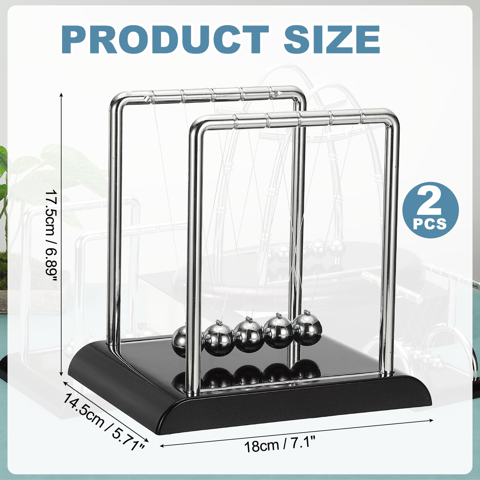 PATIKIL 2 Pack Newtons Cradle - Image 2