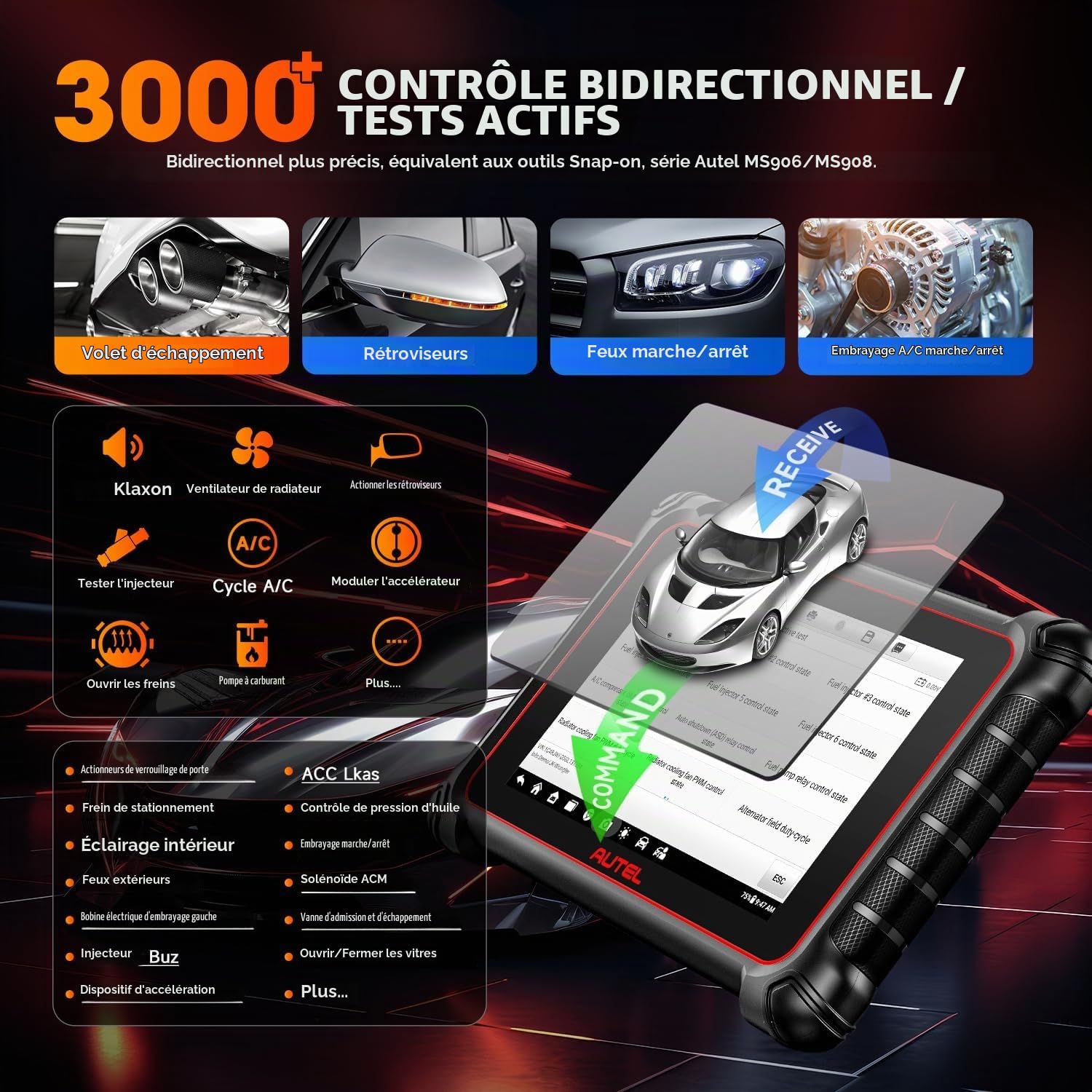 Autel MaxiPRO MP900 KIT Valise Diagnostic Auto, Codage ECU, 11 Câbles OBD1