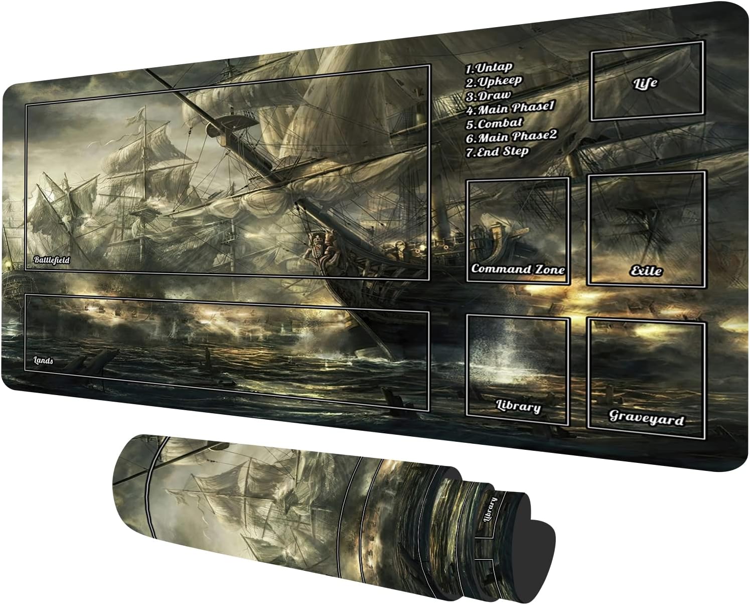 MTG Playmat Board Game 23.6x13.7 inches Mouse Pad Play Mat for MTG TCG CCG Cards Gaming Big Table Card Game Mats Deck Playmat Computer Desk Mat