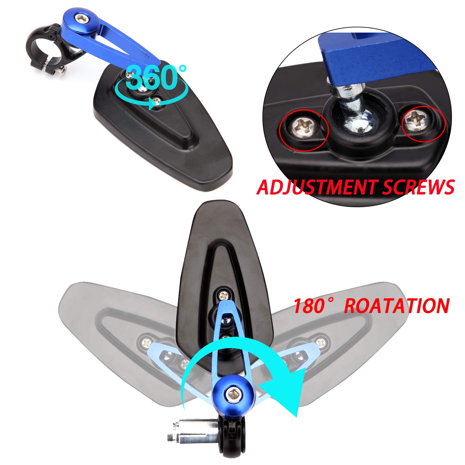 アクセサリー NGORI Rich Choices Universal Blue Motorcycle 22mm 7/8'' CNC
