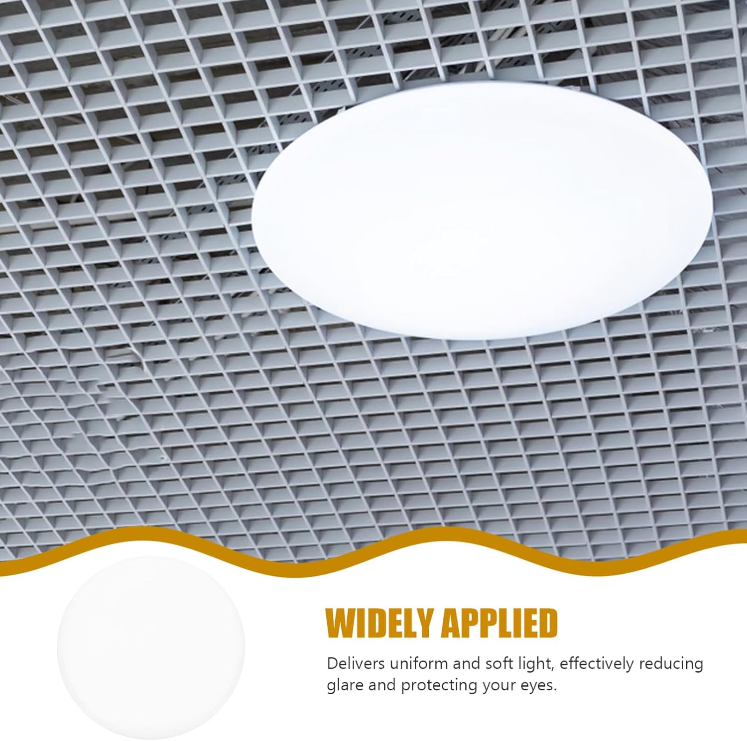 Uonlytech Ceiling Light Replacement Cover Round Ceiling Fixture Mounting Plate for Easy Installation Eye-friendly Soft Light Simple Design for Various Decor Styles