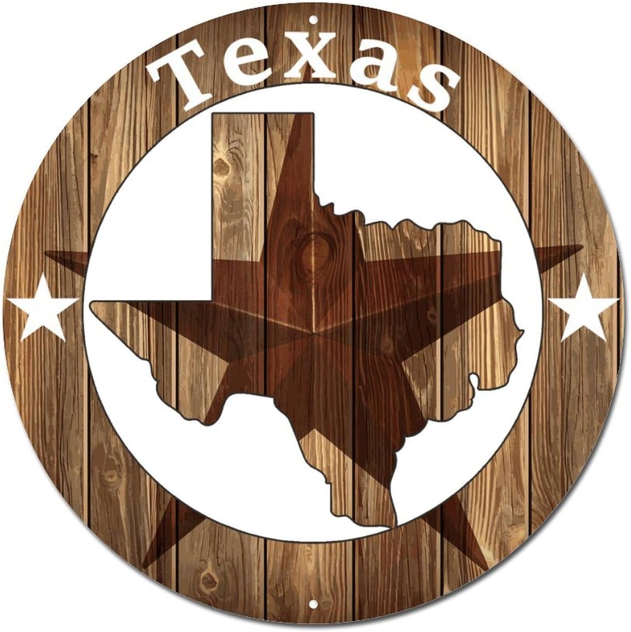 Personalized Texas Independence Day Metal Tin Sign Barn Stars for Outside Tin Signs Chic Texas Decor Star Decor Wall Plaque 9x9in for Hanging to Display in Your Home Bar Garage Or Restaurant image 4