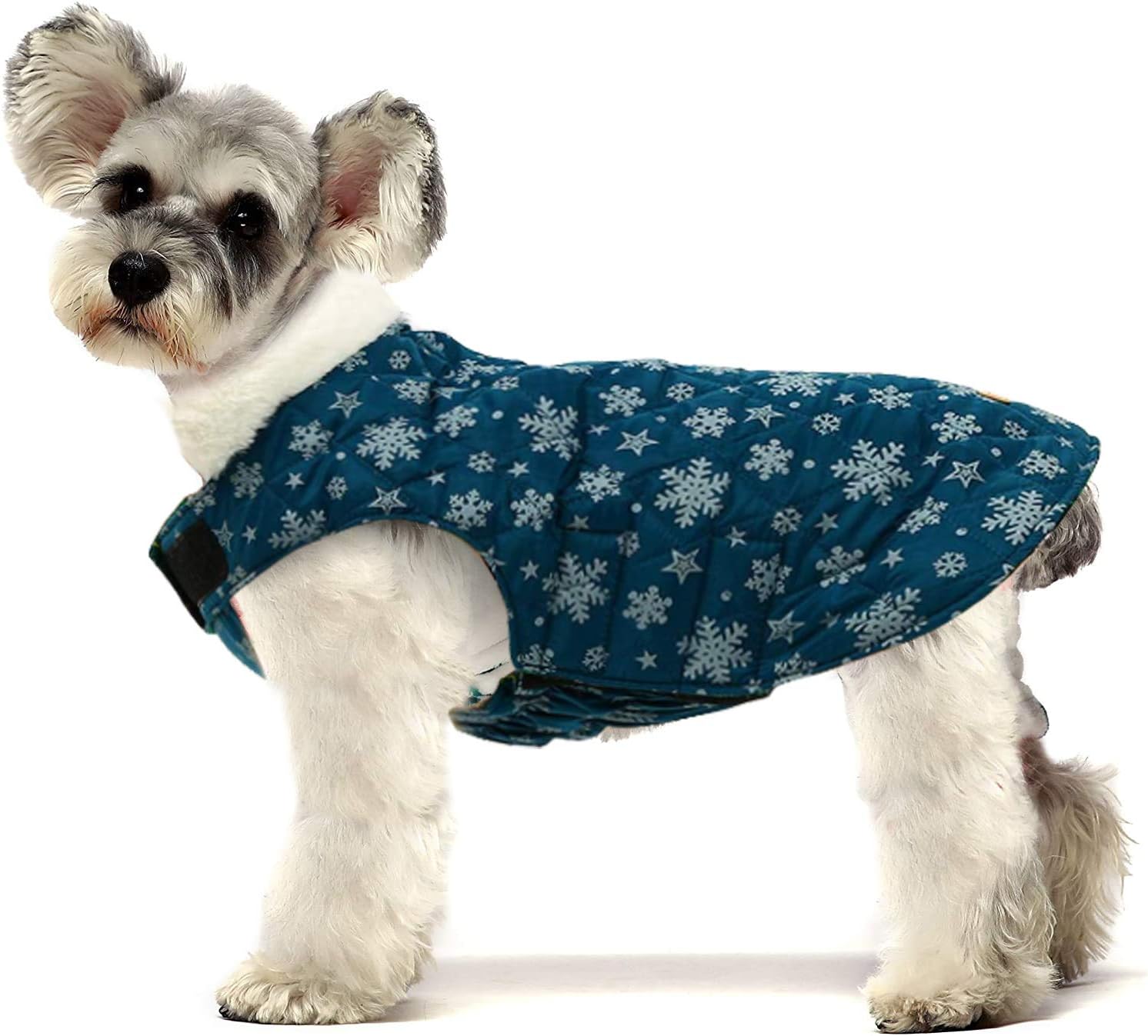 Dog Winter Coat Waterproof Reversible Winter Jacket with harness hole