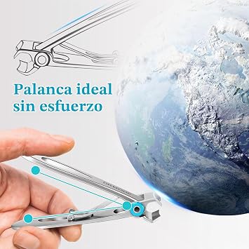Professional Nail Clippers, DRMODE Nail Clippers for Thick Nails Seniors with 16mm Wide Opening, Large Curved German Nail Clippers Stainless Steel for Men with Nail File