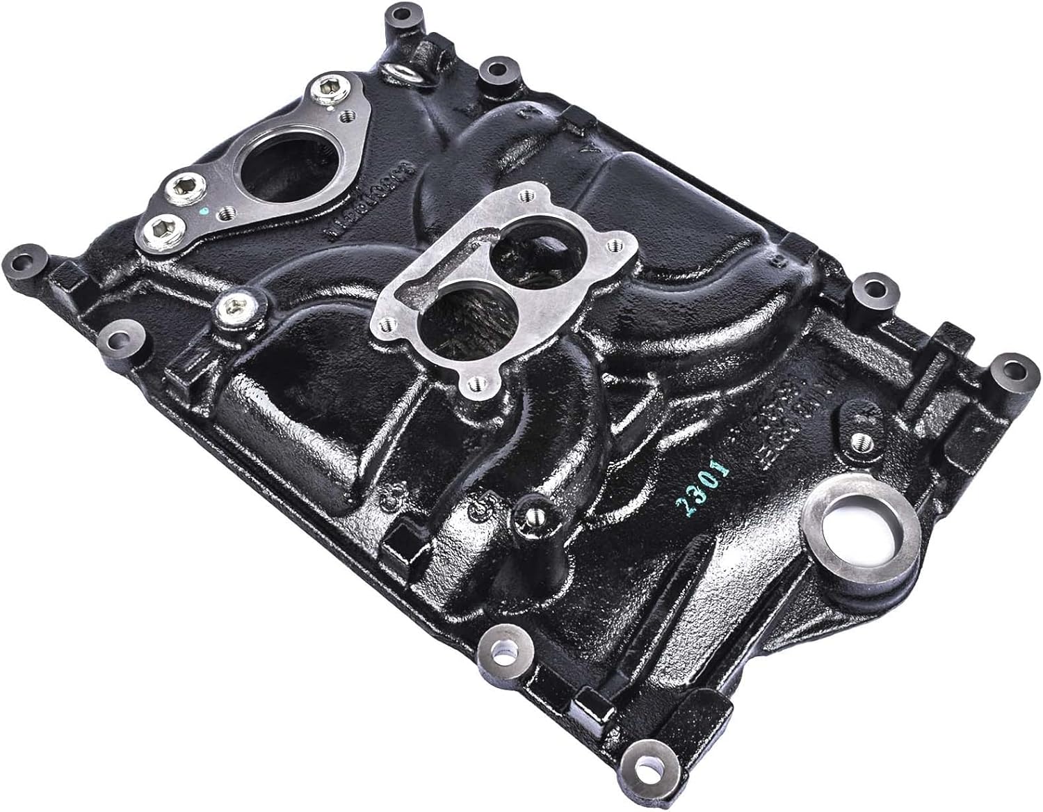 824324T02 New 4.3L V6 2 Barrel Vortec Marine Intake Manifold Assembly Replacement for Mercruiser Volvo Penta 1997-newer 3855805 12552422 Cast Iron 262 CID Vahaha