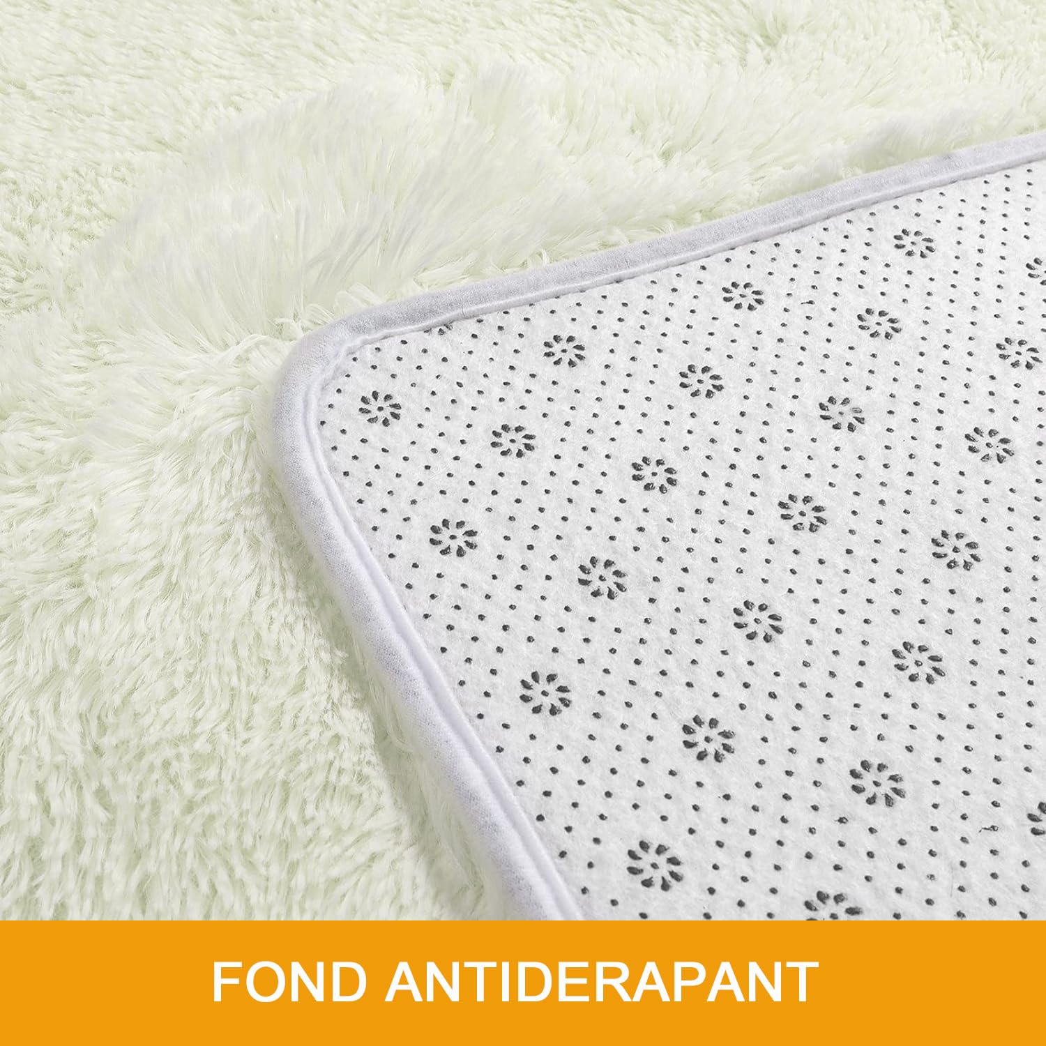 Tapis Salon Chambre Blanc 160 x 230 cm à Poils Longs Tapis de Chambre Descente de lit Moelleux Tapis Doux Poils Longs pour Salon Chambre Canapé