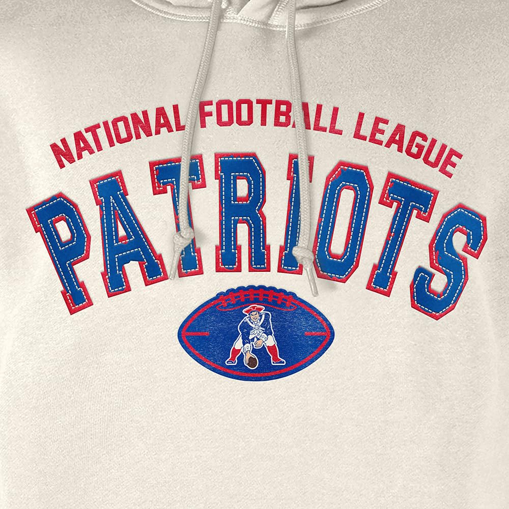 New England Patriots NFL 3rd Down Hooded Pullover New England Patriots Classic Stone Official Team Color Sudadera con Capucha Unisex Adulto (Pack de 1)