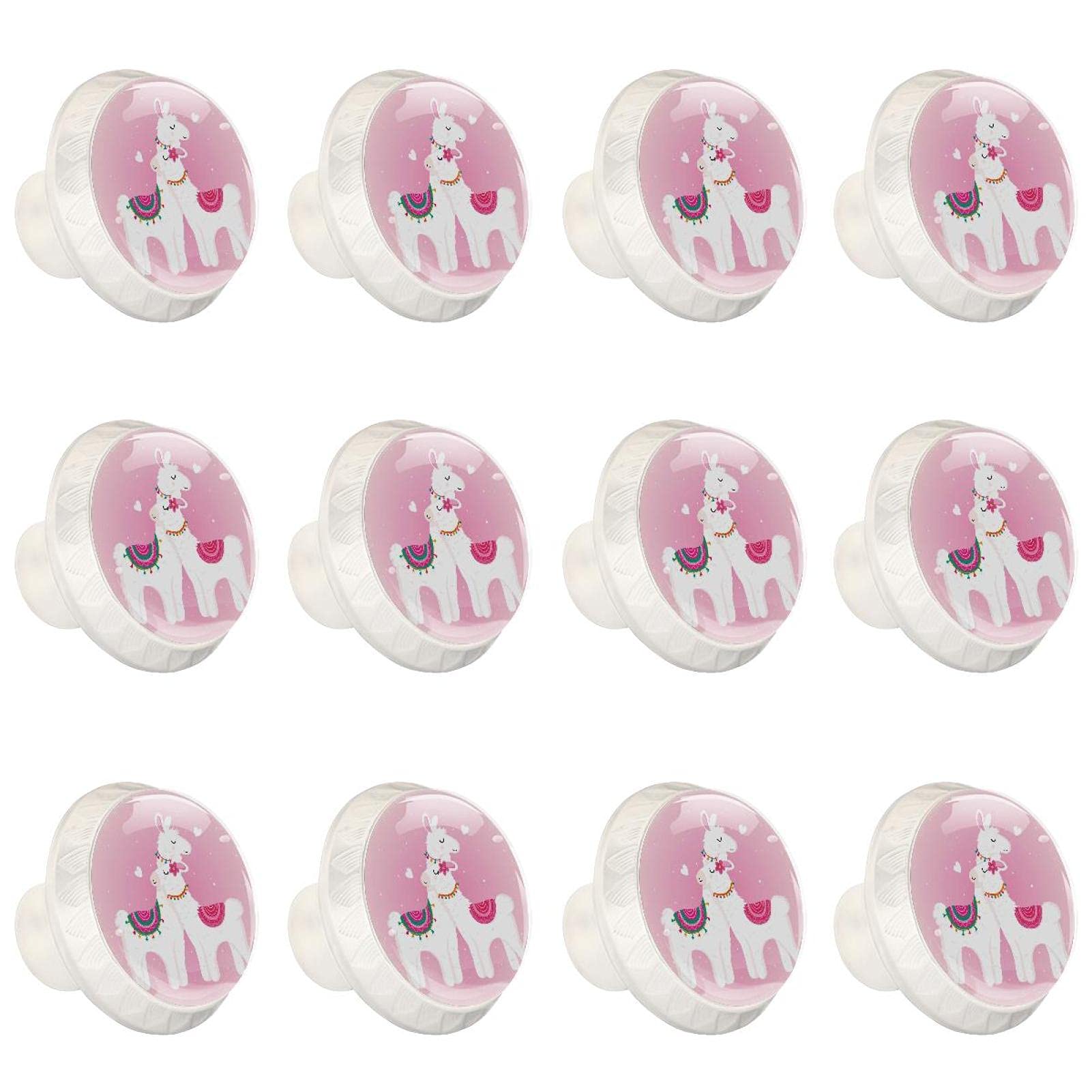 Boutons de cuisine rose alpaga pour tiroir et commode (Lot de 12)