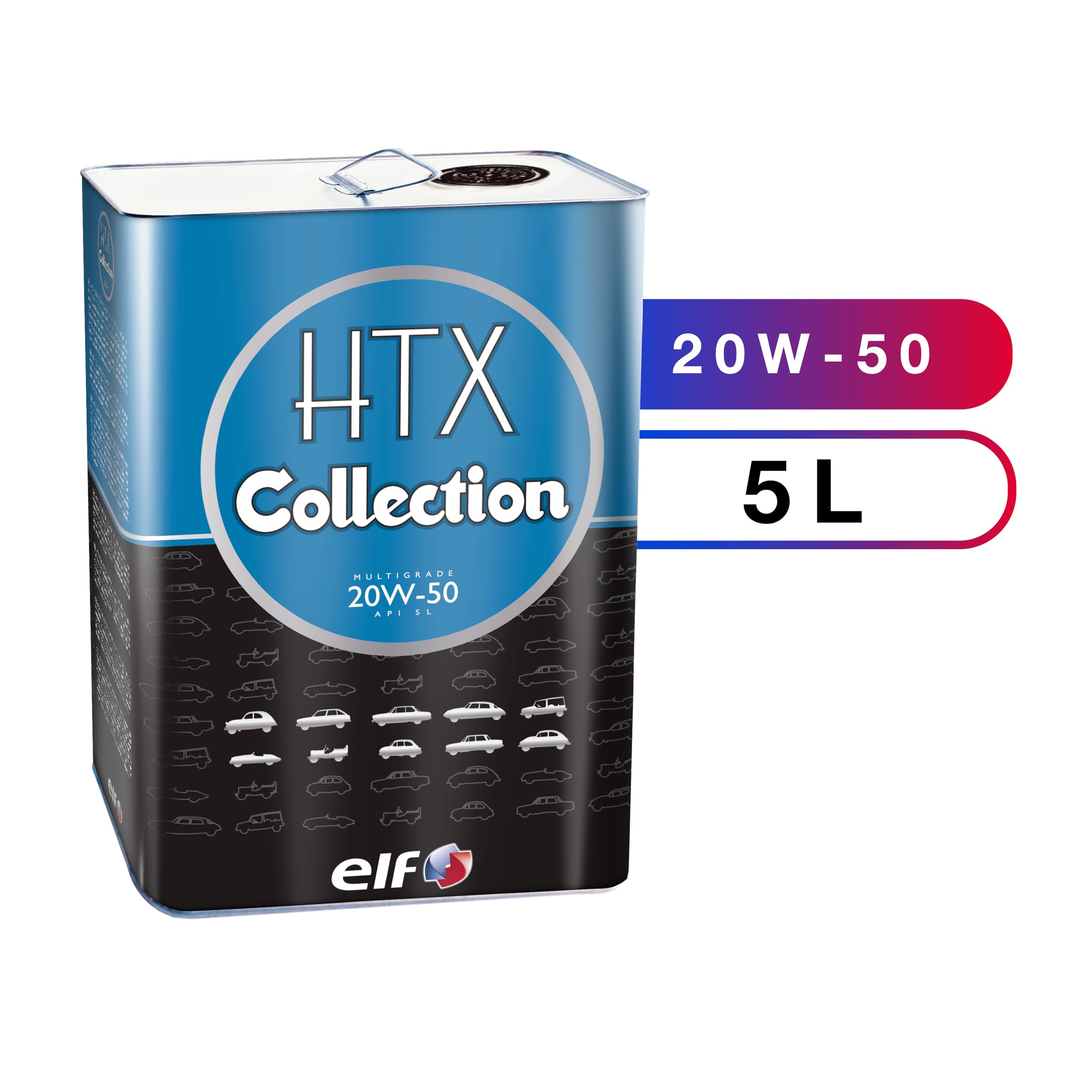 ELF HTX COLLECTION 20W-50, Huile moteur, 5 litres