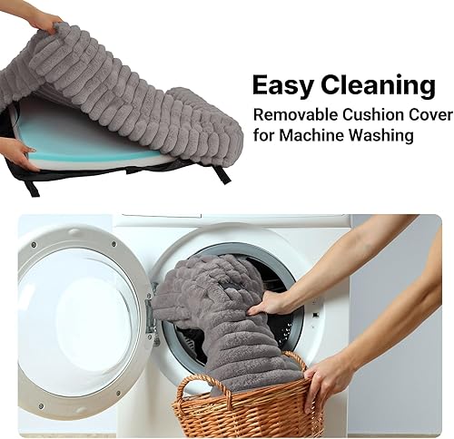 Miniatura 6 de Veehoo Cama elevada para perros con cojín de cojín, cama mullida para perros pequeños, gatos, cuna elevada lavable para mascotas con pies