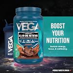 Vega Premium All-in-One Nutrition Protein Powder – 20g Plant-Based Vegan Protein, Vitamins & Probiotics, Chocolate, 876g (19 Servings)