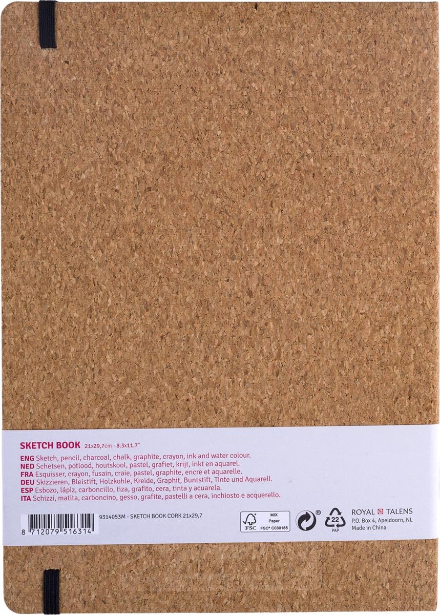 Talens Art Creation - Sketchbook Cork 21x29.7 cm - 140 g/m² - 80 Sheets - Acid Free Paper for Drawing Writing journals and Mixed Media - Image 3