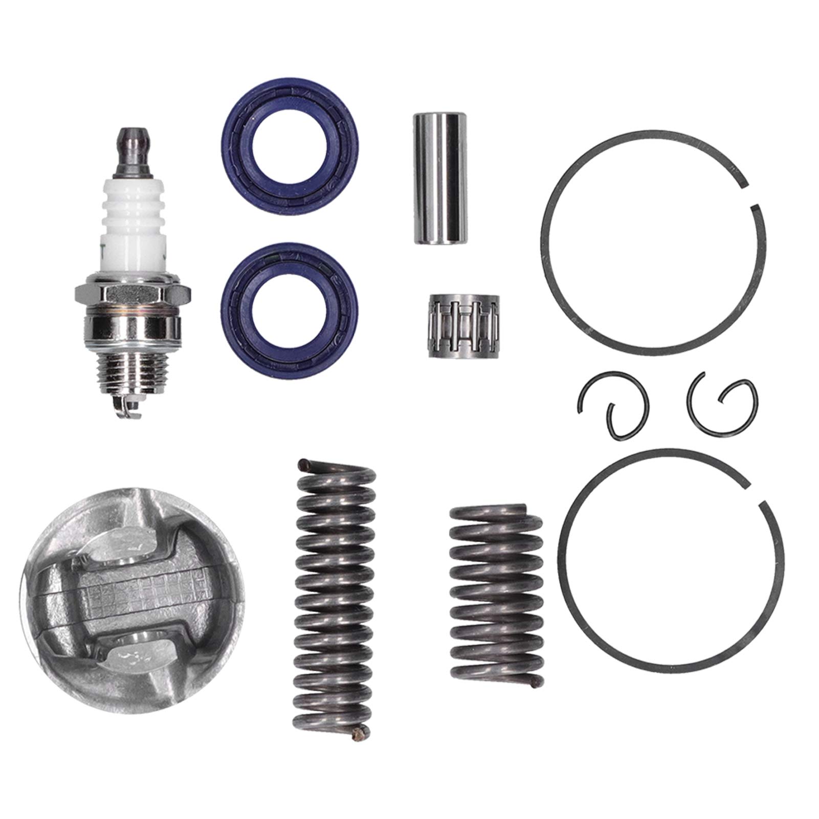 Fdit Herramientas de jardín Resistentes al Desgaste Kit de pistón de Cilindro de 40 mm Apto para Piezas de Repuesto de Motosierra Stihl MS211 MS 211C MS211C