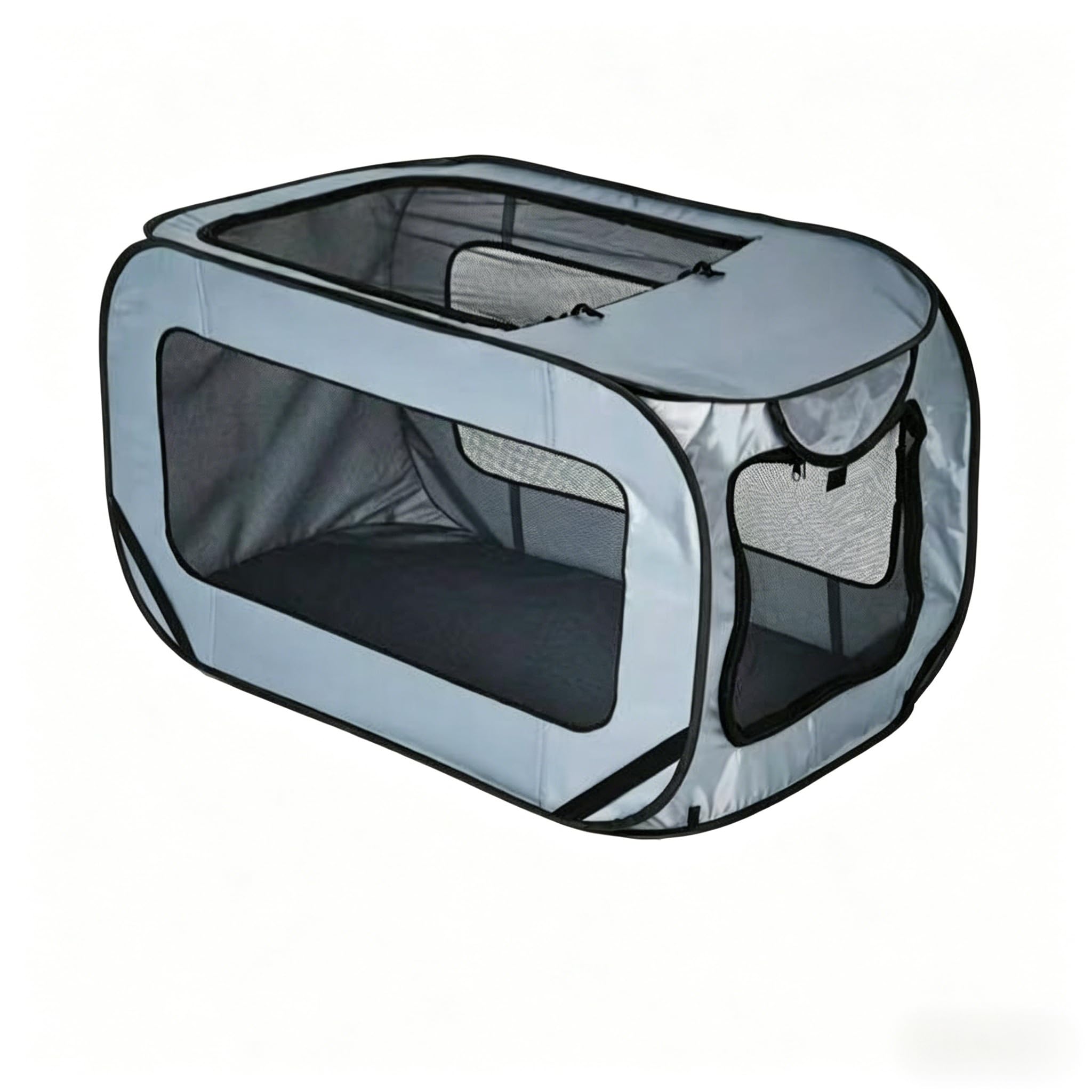 Foldable Dog Kennel for Medium Dogs, Portable Waterproof Pop Up Dog Crate, Indoor Outdoor Pet Cage, Foldable Car Travel Bed for Dogs(Grey）