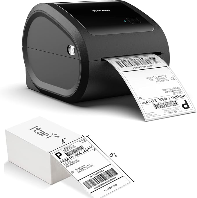 Itari Thermal Shipping Label Printer with Thermal Direct