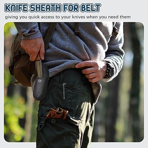 Miniatura 6 de Funda de nailon para cuchillos de bolsillo, funda plegable para cuchillos EDC de 5 a 5.5 pulgadas, bolsa multiherramienta con cierre a presión y