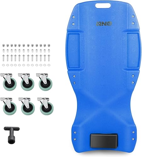 Miniatura 107 de DNA MOTORING Enredadera de plástico de perfil bajo de 40 pulgadas con reposacabezas acolchado, bandejas de herramientas y 6 ruedas, verde