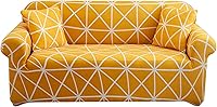 Vista 23 de HOOBUY Funda de sofá estampada, Funda elástica para sillón, funda de sofá biplaza con patrones para sillón con cojines de 2 plazas, Juego de sofá Bd