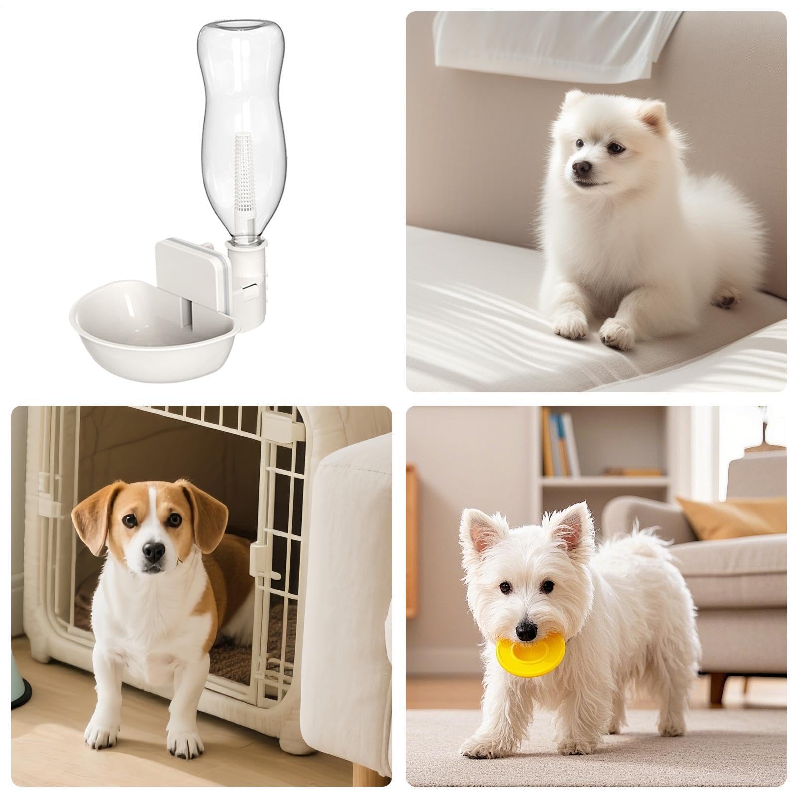 Trinkflasche für Hunde - Auslaufsicherer Platzsparender Trinknapf für Haustiere - Wassernapfspender für Käfige | Für Katzen Frettchen Hamster Eichhörnchen Igel Kaninchen Chinchilla