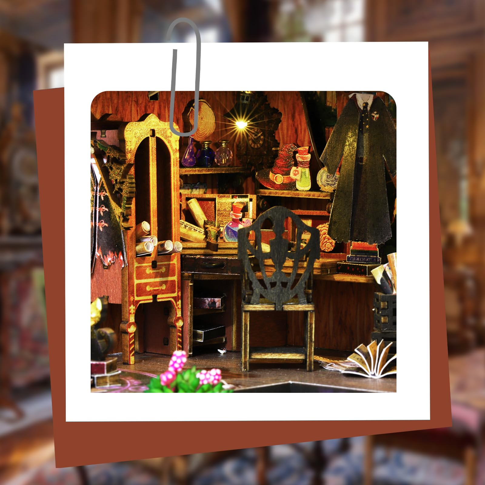Cuteefun Kit de Casa en Miniatura de Bricolaje para Adultos para Construir, Modelo de Casa de Manualidades con Muebles, Herramientas, Haz tu Propio Regalo(Bosque Mágico)