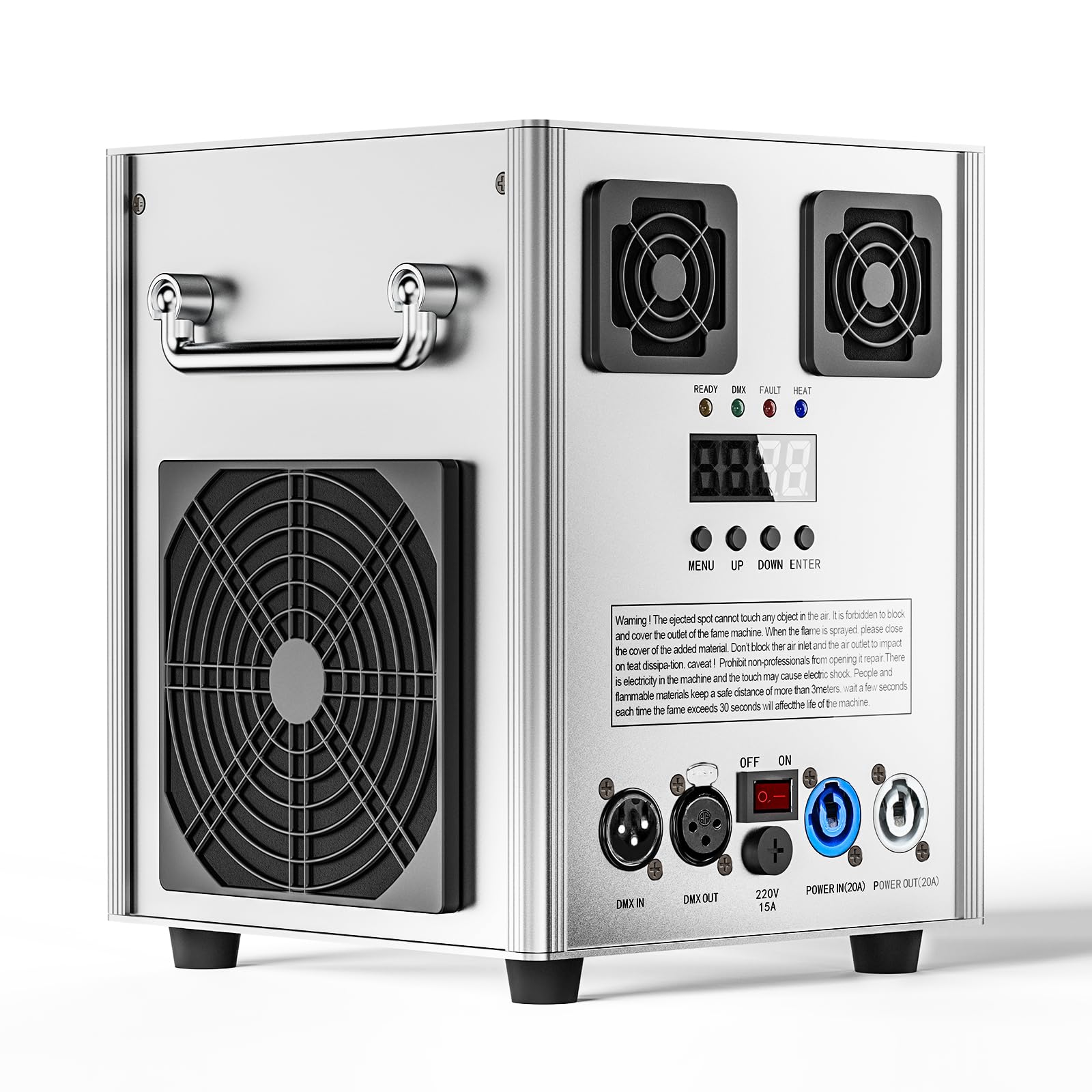 600 W DMX - Máquina pirotécnica de efectos especiales, efecto máquina de escenario con mando a distancia, para bares, fiestas, Halloween, Navidad, bodas, conciertos, XX-ZQ16011EUX2