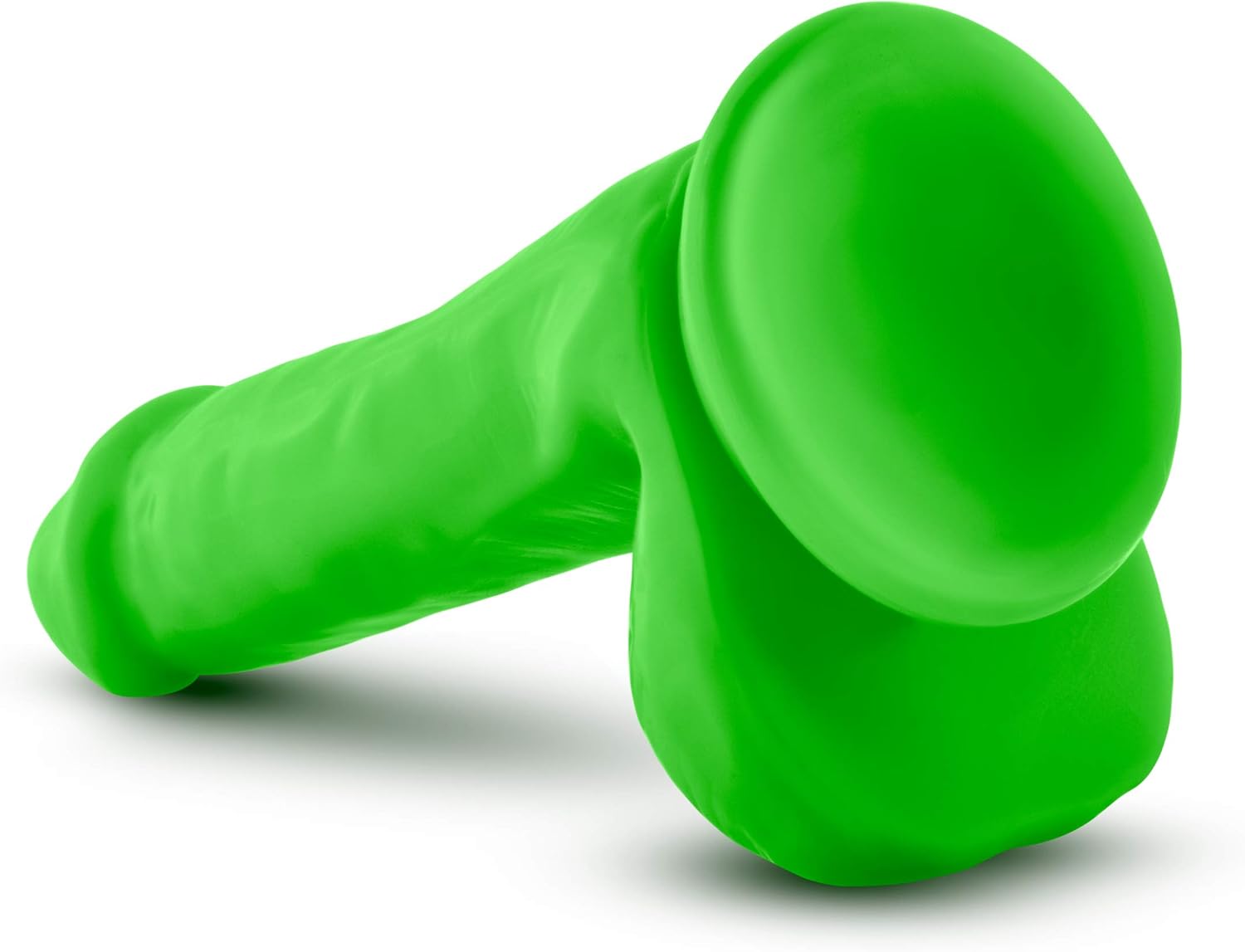 Blush Neo Elite Dual Density 6 Inch Dildo - 1.25" Thick Shaft - Realistic Silicone Dildo - Strap On Sturdy Suction Cup Penis for Hands Free Play - Adult Sex Toy for Women, Men, Couples - Neon Green