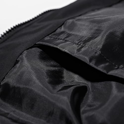 Miniatura 8 de Chaleco acolchado para hombre, invierno, casual, trabajo, deportes, viajes, exteriores, bolsillos acolchados, chaqueta negra, M-5XL