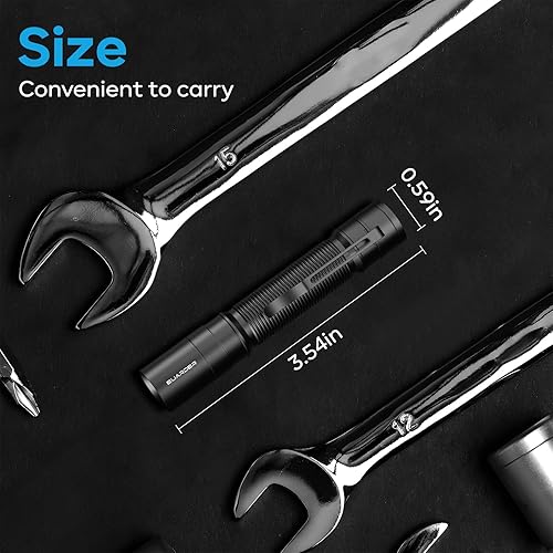 Miniatura 4 de EUARDER Mini linterna, linterna táctica pequeña súper brillante, linterna ultracompacta EDC, luz de bolsillo de alto lúmenes con clip para camping,