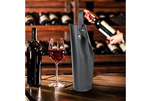 FARONZE Wine Gift Bag - the Perfect Leather Wine Carrier for Special Occasions