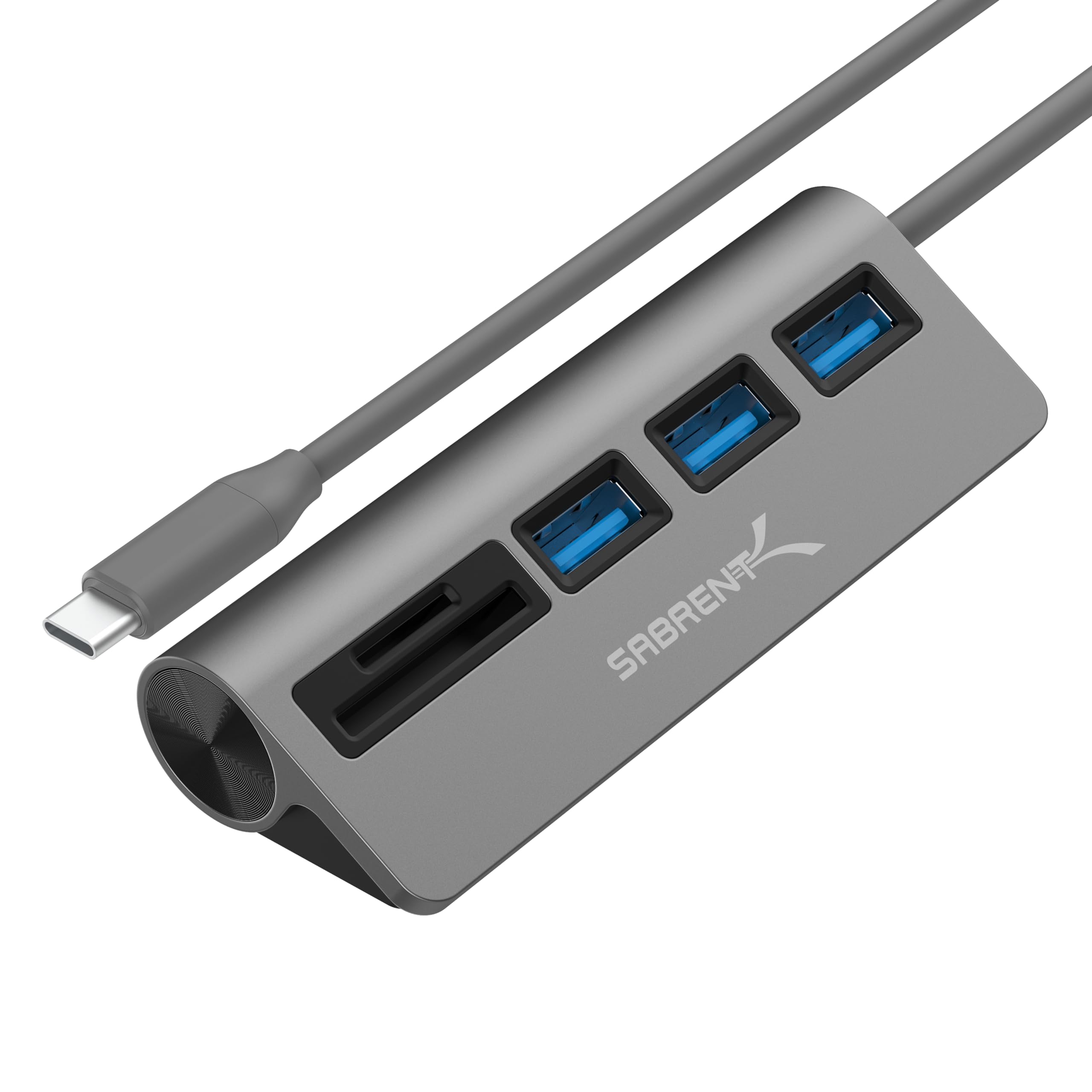 Hub USB 3.0 Sabrent 3 Ports + Lecteur De Cartes CF, SD, TF - Adaptateur Multiprise