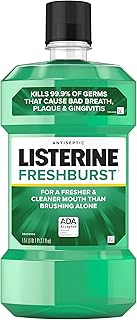 Listerine Freshburst Antiseptic Mouthwash for Bad Breath, Kills 99% of Germs That Cause Bad Breath & Fight Plaque & Gingiv...
