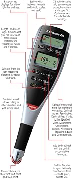 Calculated Industries Scale Master Pro 7.3-Inch Digital Plan Measure (6025) | 72 Built-in US Imperial and Metric Scales, 6 Custom Scales for Out-of-Scale Plans