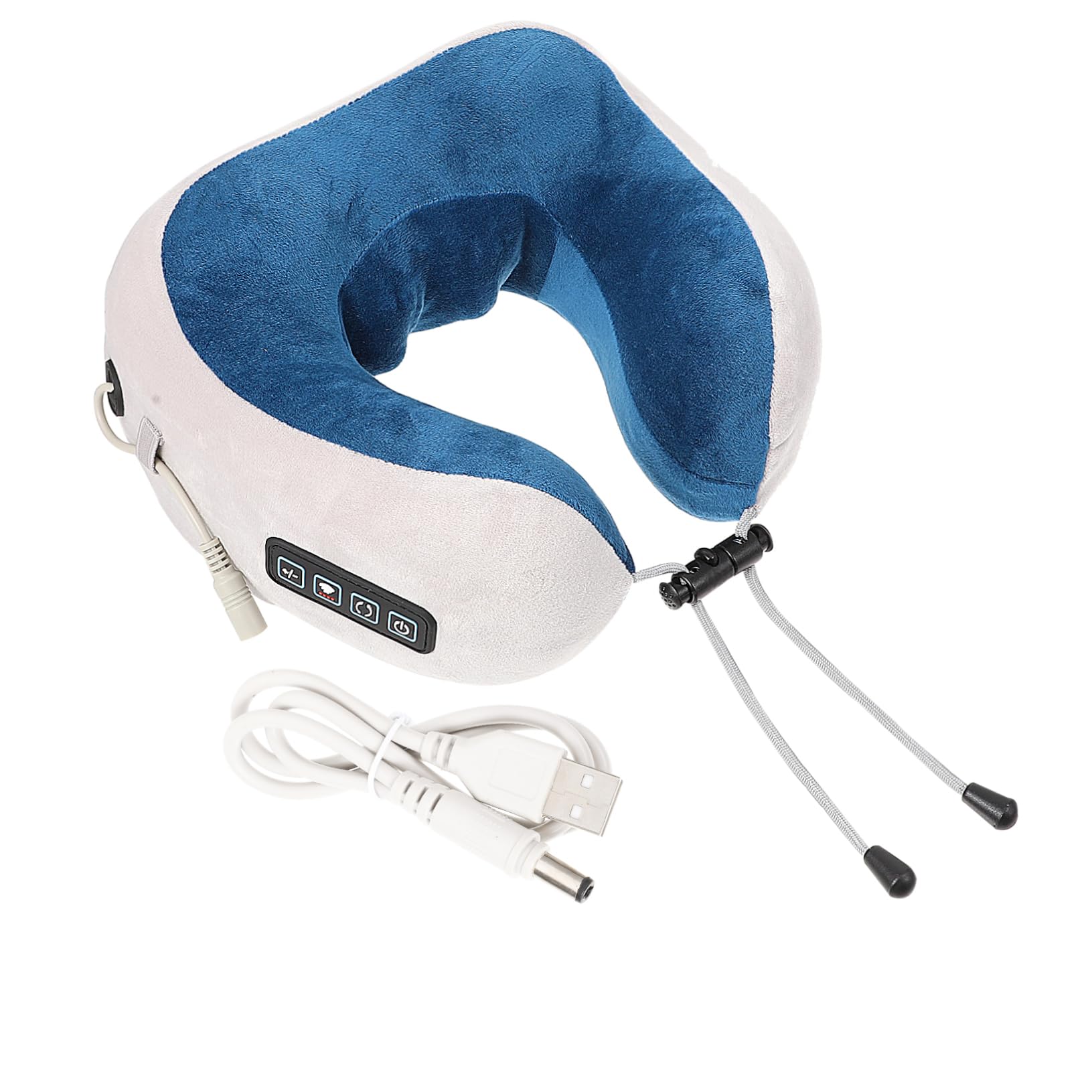 U-förmiges Nackenmassagegerät mit 3, 7 W, Stoff, Blau