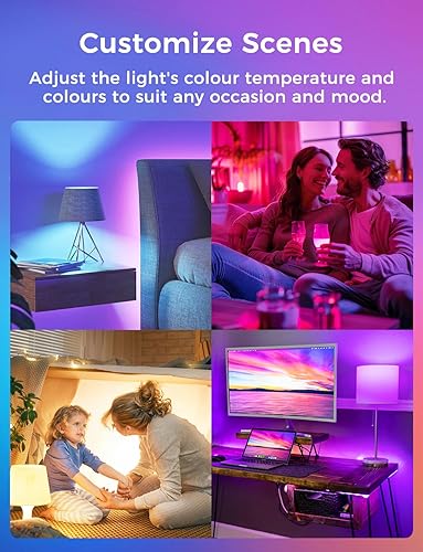 Miniatura 6 de Refoss Las bombillas inteligentes funcionan con Apple HomeKit, bombillas inteligentes que cambian de color compatibles con Siri, Alexa y Google