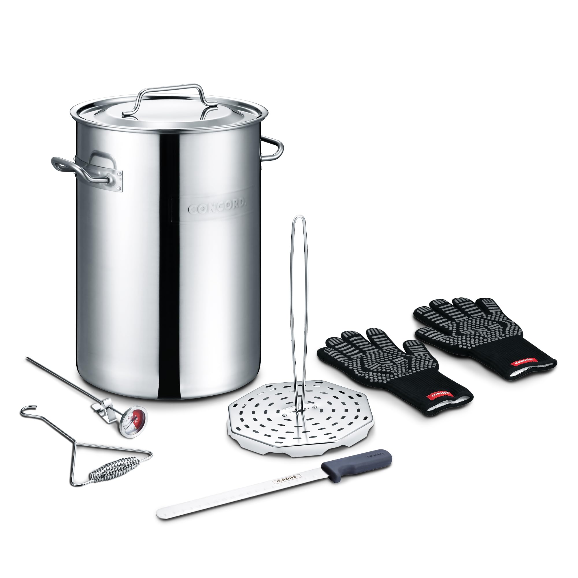 CONCORD Heavy Duty Stainless Steel Turkey Fryer Kit