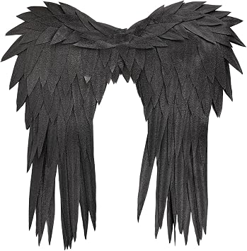 Black Adult Angel Wings 2.9Ft Angel Wings Costume Accessories for Women Costume Photoshoot Prop Cosplay Birthday Party Photography Lightweight Fairy Wings