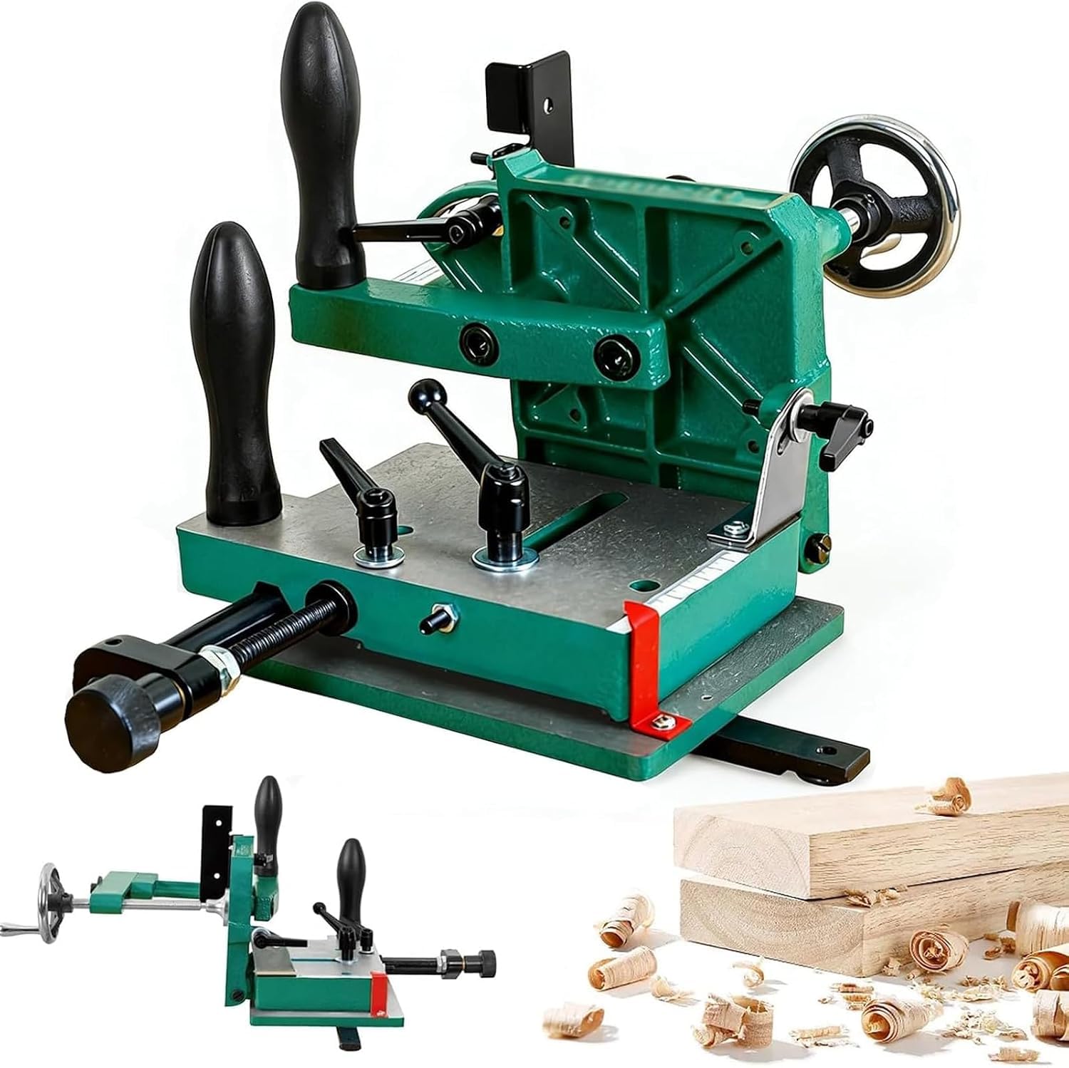 Dima tenonatrice per sega da tavolo, macchina tenone resistente con serraggio massimo 82,5 mm, strumento di lavorazione di precisione da mortasa compatibile con la maggior parte delle seghe da tavolo