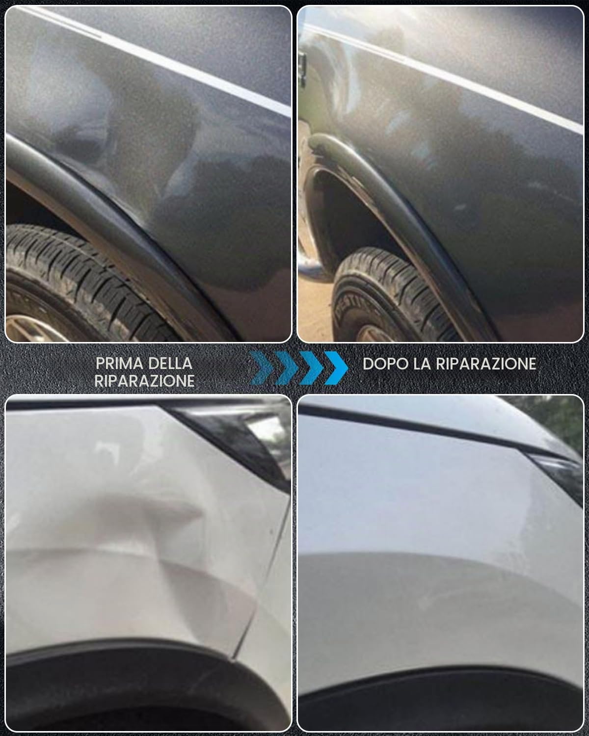 Riparazione di Ammaccature Auto Kit, Strumento per la rimozione delle ammaccature, Tirabolli per Carrozzeria, Pistola per Colla, Kit per la Riparazione per ammaccature Grandi Medie Piccole