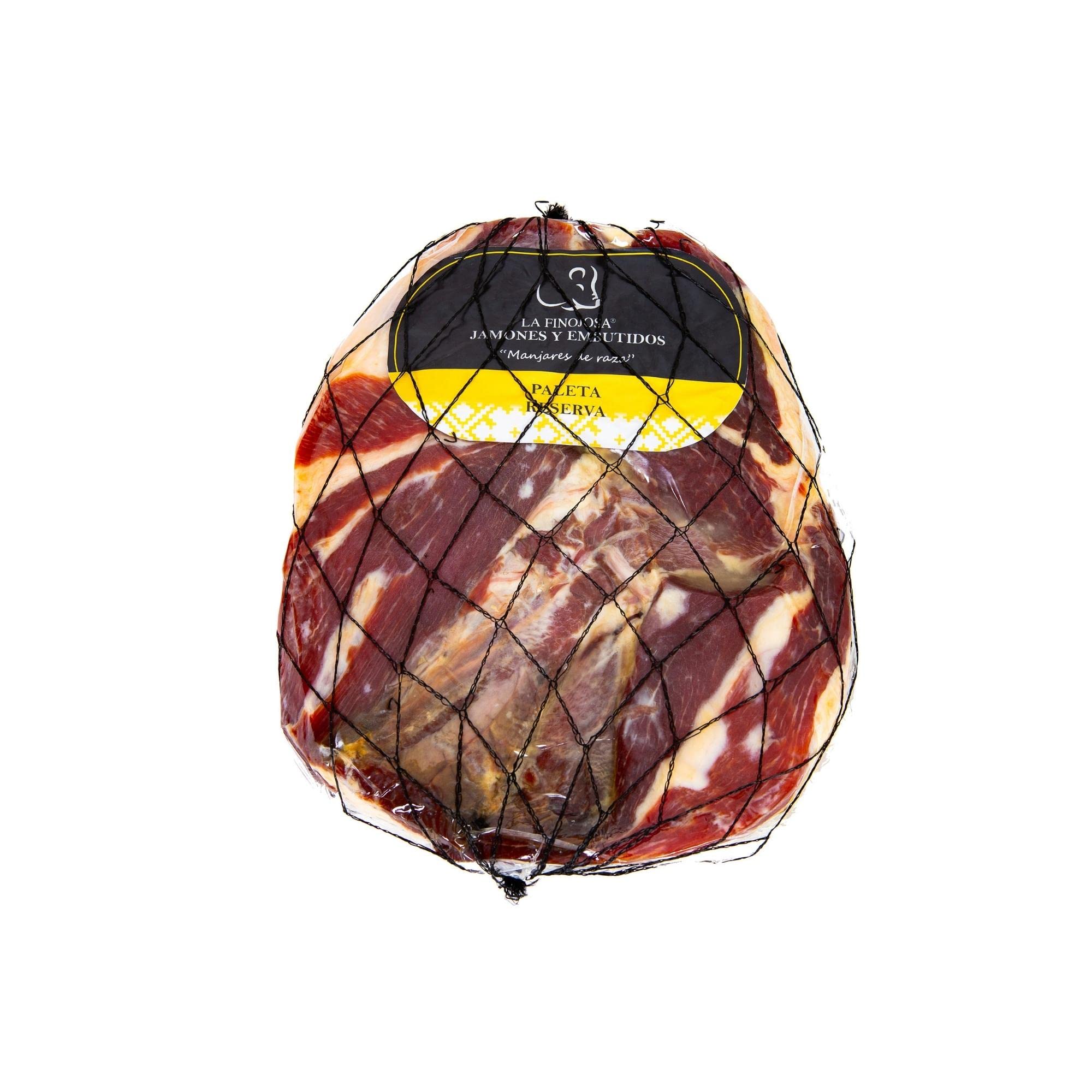 La Finojosa - Vorderschinken Ohne Knochen - 2,2 bis 2,4 kg - Mindestens 16 Monate Reifezeit - Schinkenkeule - Intensives und Angenehmes Aroma - Süßer und Leicht Salziger Geschmack