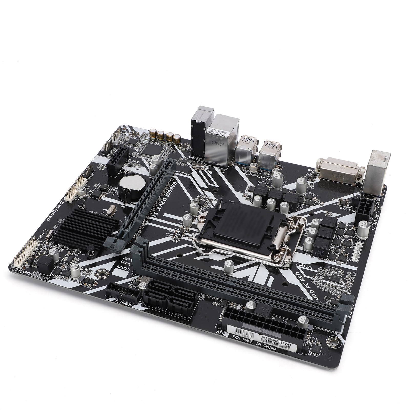 B360 MicroATX Motherboard for 8th 9th Gen I7/i5/i3 CPU, DDR4 2666MHz, M.2 PCIe X16 VGA DVI, Compact Computer Build Desktop Gaming Office PC-picture-11