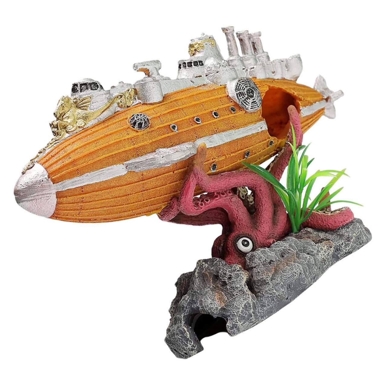 Sosoport Figura de Mini Naufragios de Resina Submarina para Acuario