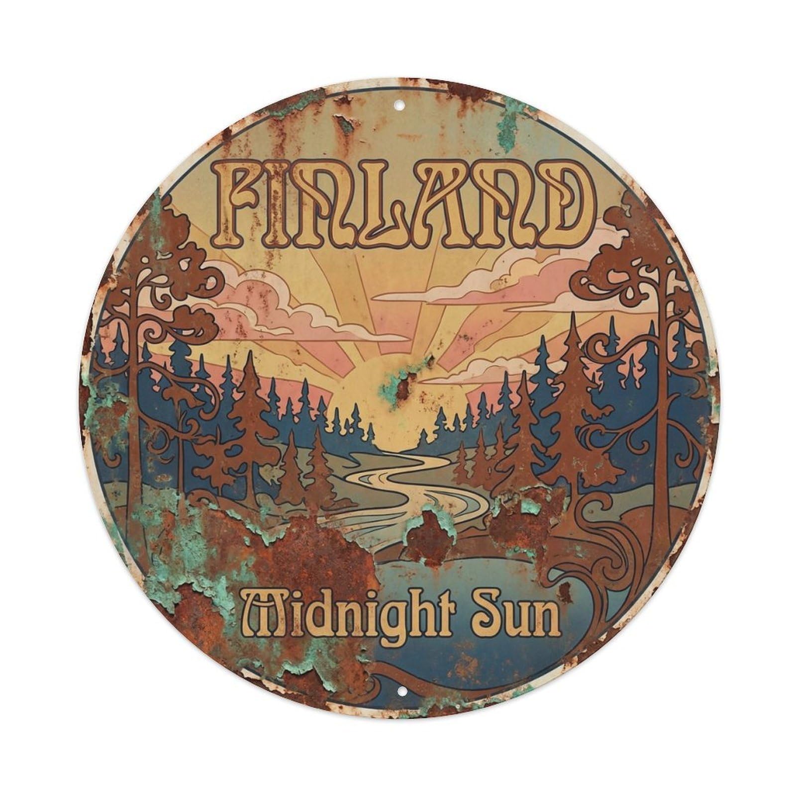 Vintage Travel Finland Nostalgia Metal Tin Sign