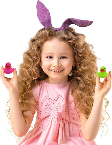 Miniatura 5 de The Dreidel Company Patos clásicos de goma para niños, seis colores sólidos, regalos de cumpleaños de baño, baby showers, aula, verano, playa y