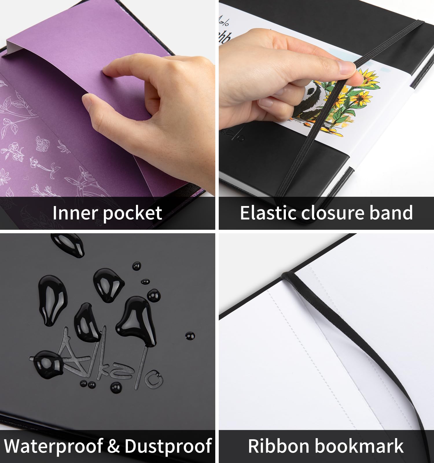 Carnet de croquis pour dessin, 120 pages, papier épais de 55,3 kg/180 g/m²