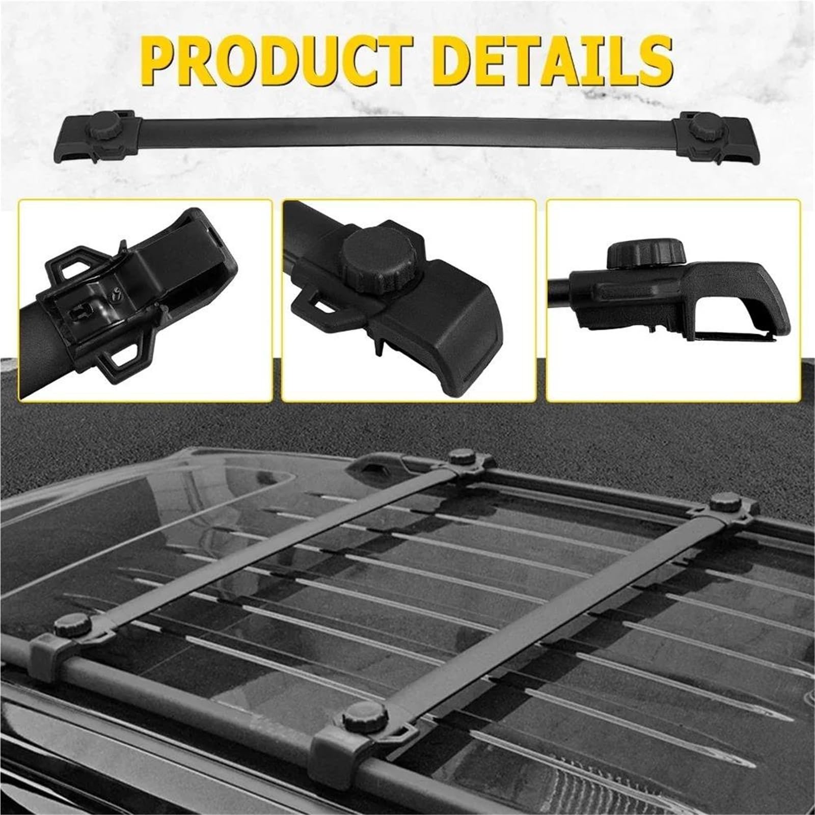 Genérico Barras Transversales Portaequipajes Techo Coche Aluminio para Jeep para Renegade 2015-2023 Capacidad Carga 68 Kg