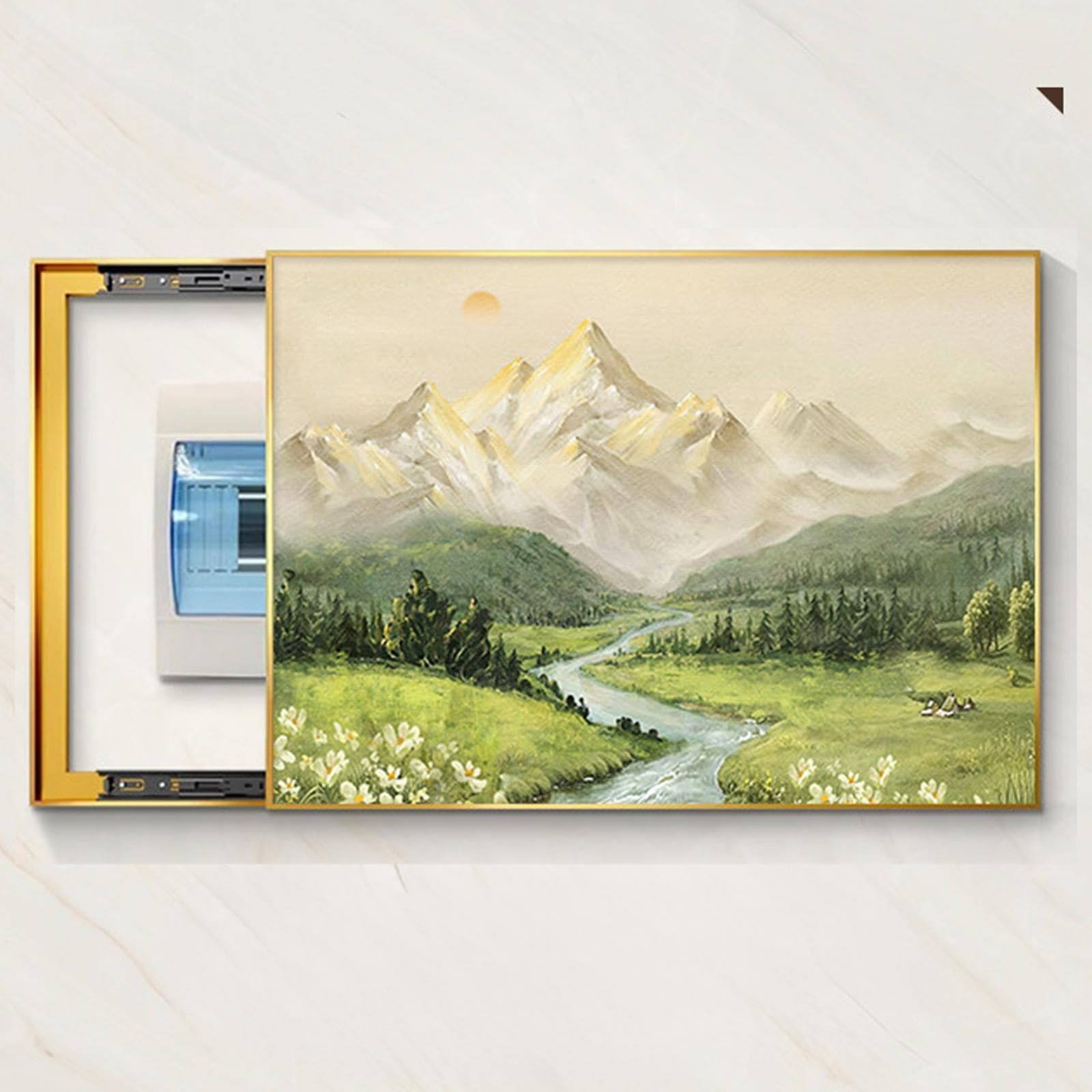 Copertura Contatore Elettrico, Quadro Da Parete, 3 Sistemi Di Apertura