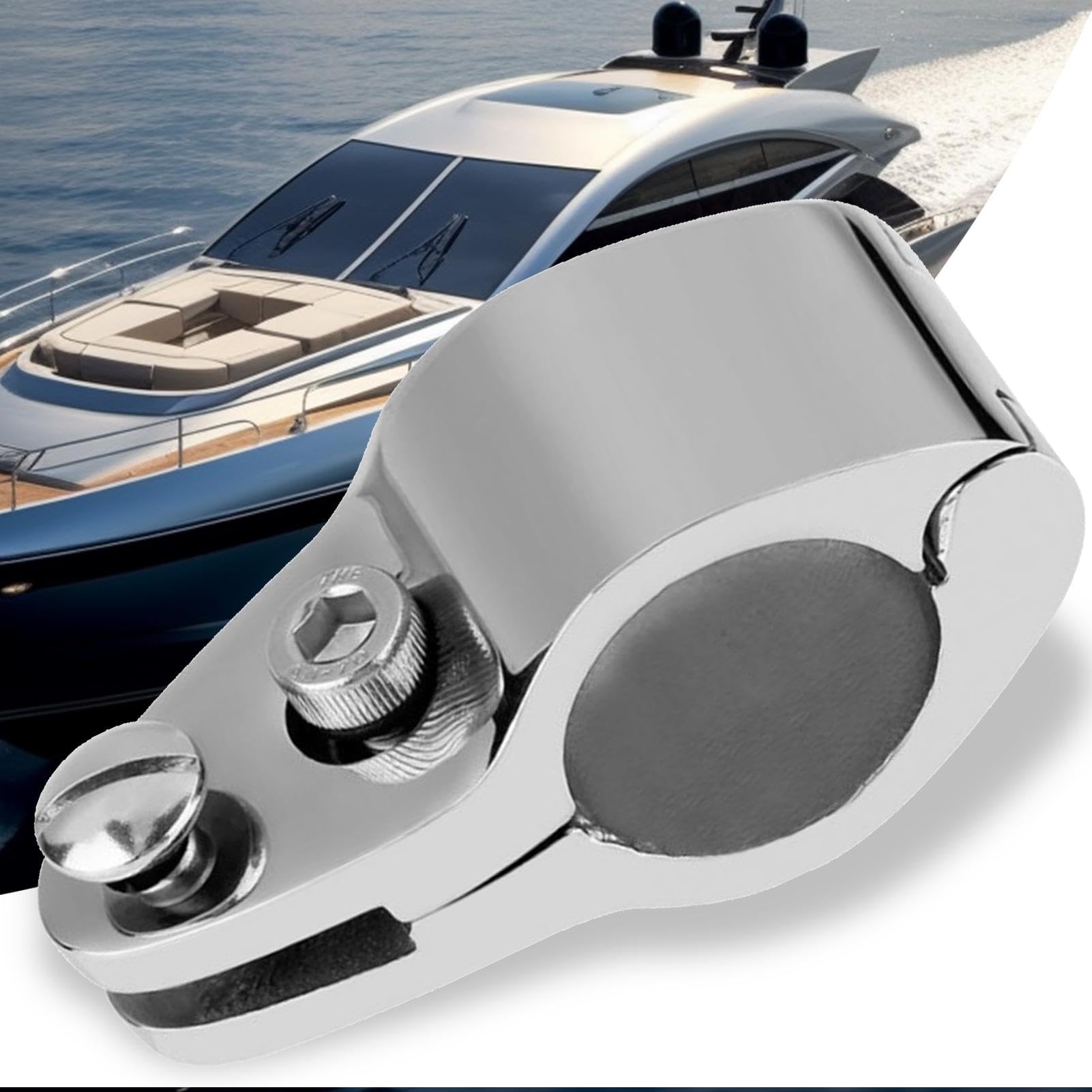 Pince Coulissante Bimini Bateau – Collier De Serrage Inox Pour Capote, Anneau De Fixation Détachable, Accessoire Yacht Pêche