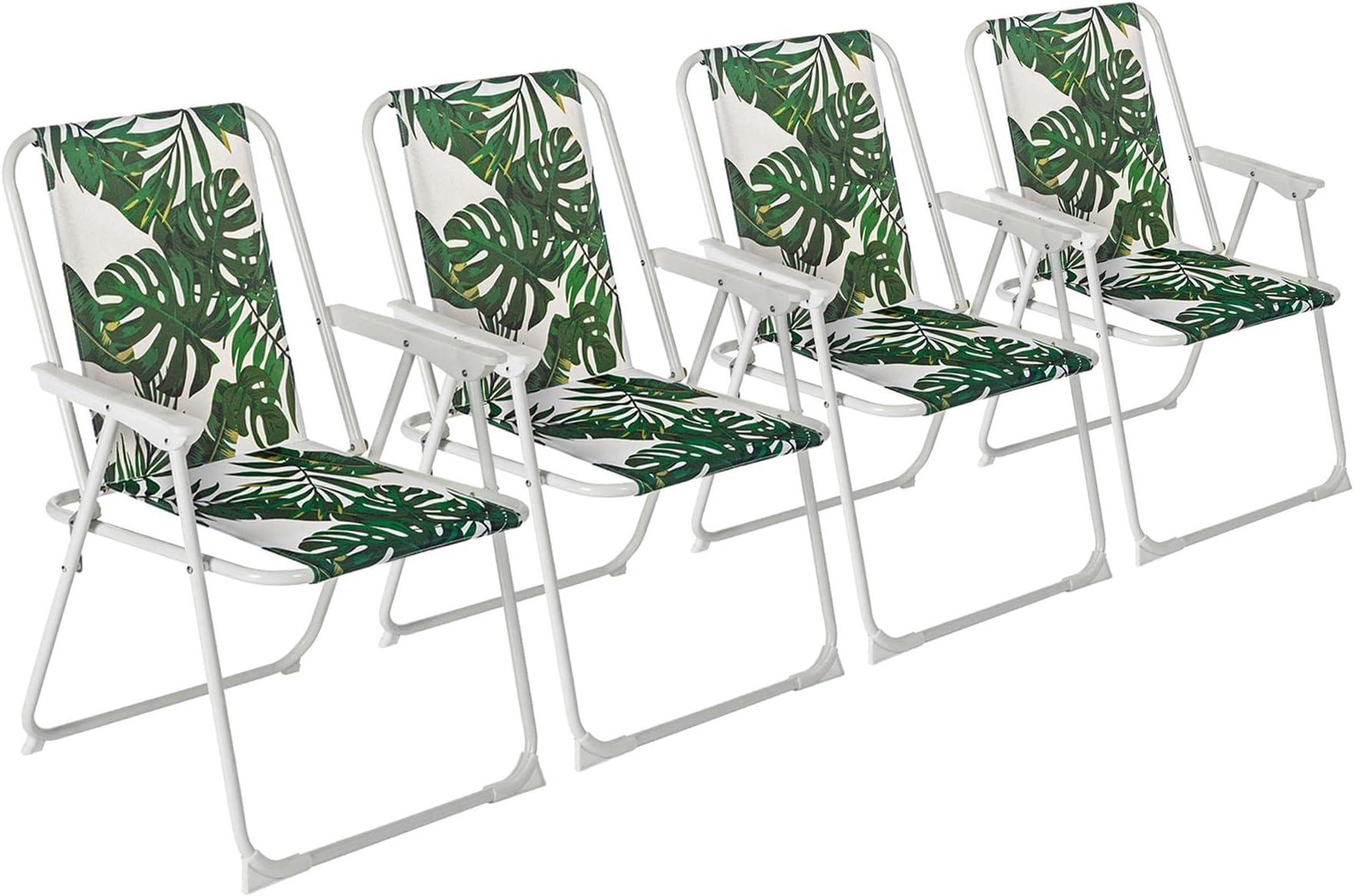 COSTWAY Set of 2/4 Folding Garden Chairs, Portable Outdoor Dining