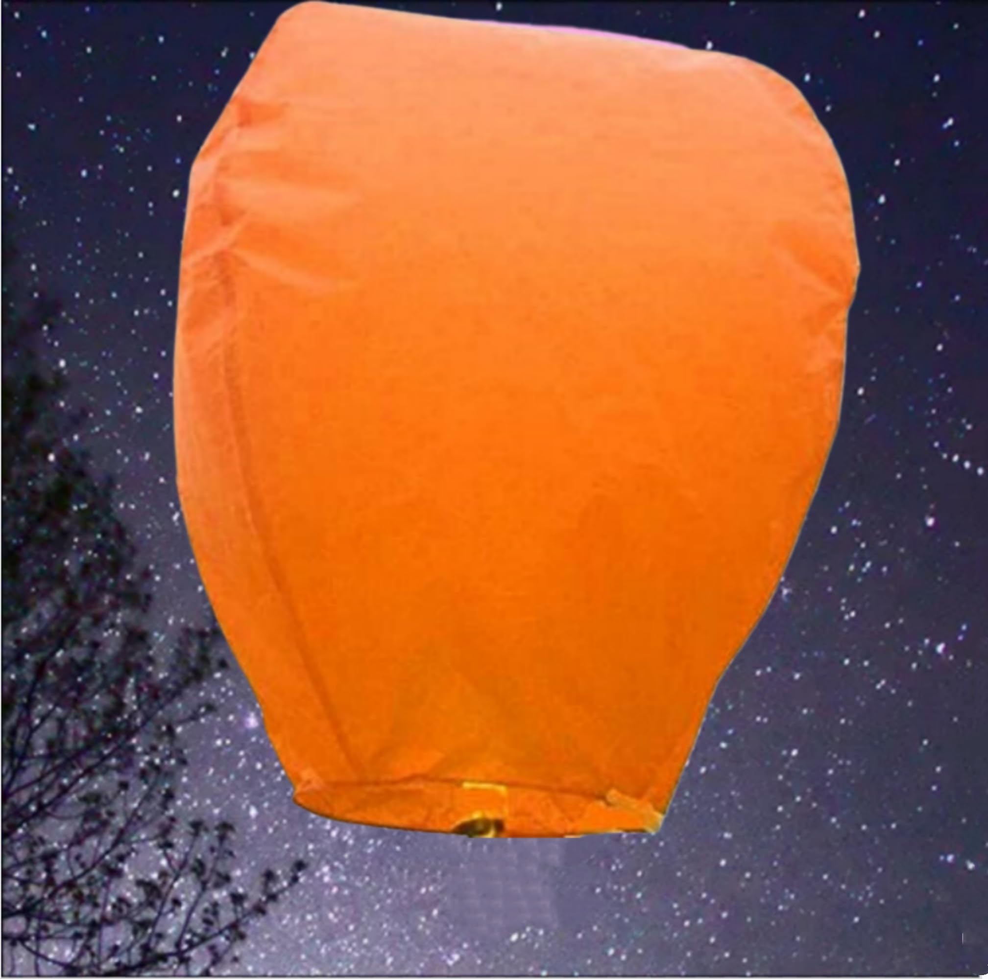 12 Orange - Chinese Flying Sky Lanterns (A Liittle Tree)