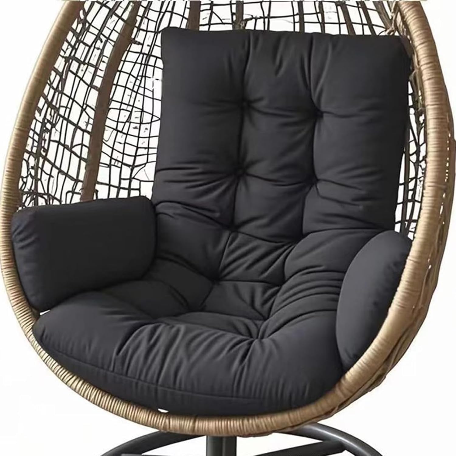 Coussin de fauteuil suspendu - Coussin épais pour balançoire suspendue et panier suspendu - Coussin de jardin lavable pour chaise à bascule - Coussin d'assise intérieur/extérieur pour